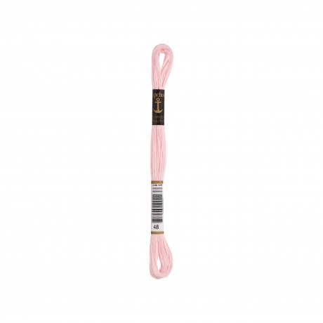 Meada de linha de bordar Anchor Stranded Cotton, filosele cor 48 rosa Meada de linha de bordar Anchor Stranded Cotton, filosele cor 48 rosa